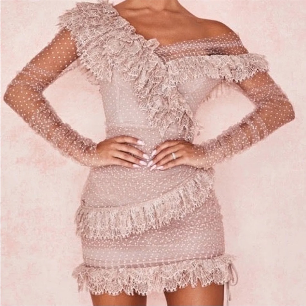 SOLD‼️House of CB Sorrel Lace & Frill Dress